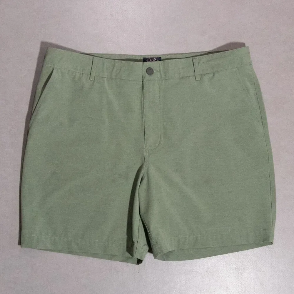 Faherty Mens All Day Drawstring Stretch Green Shorts 7
